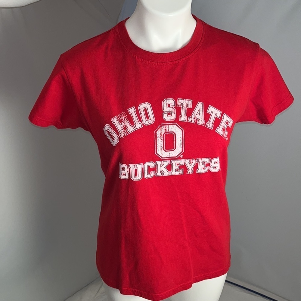Russell Athletics Ohio University Buckeyes red logo short sleeve t-shirt